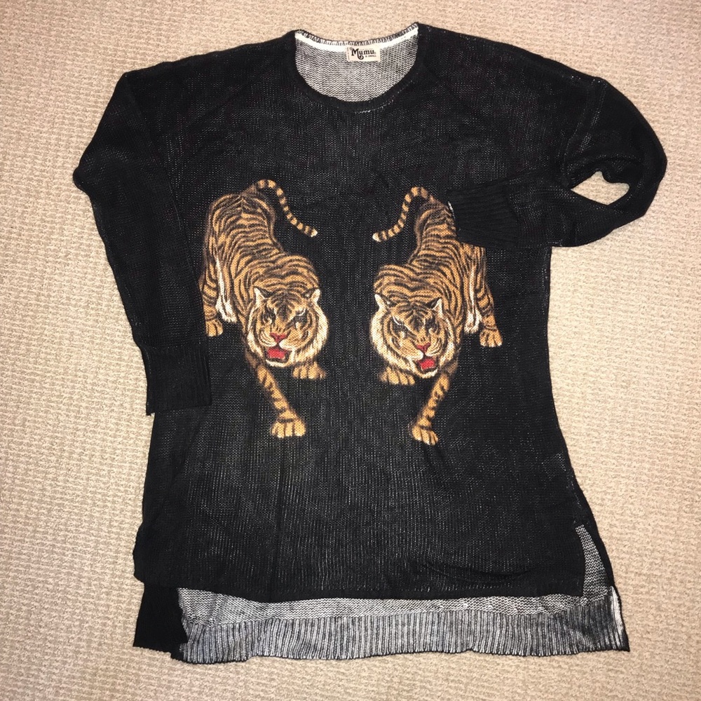 Show Me Your Mumu Dancing Tigers Knit Sweater
